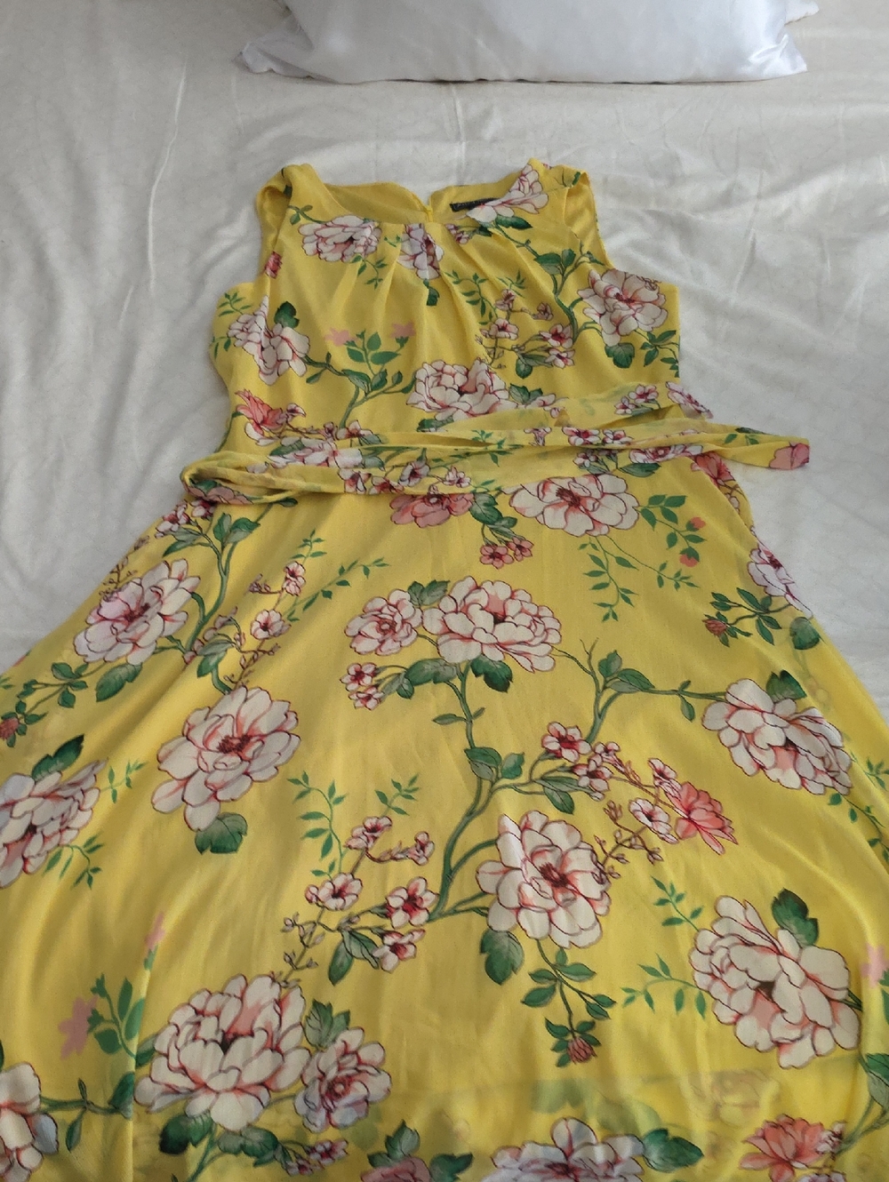 Jessica Howard Yellow Floral Midi Dress